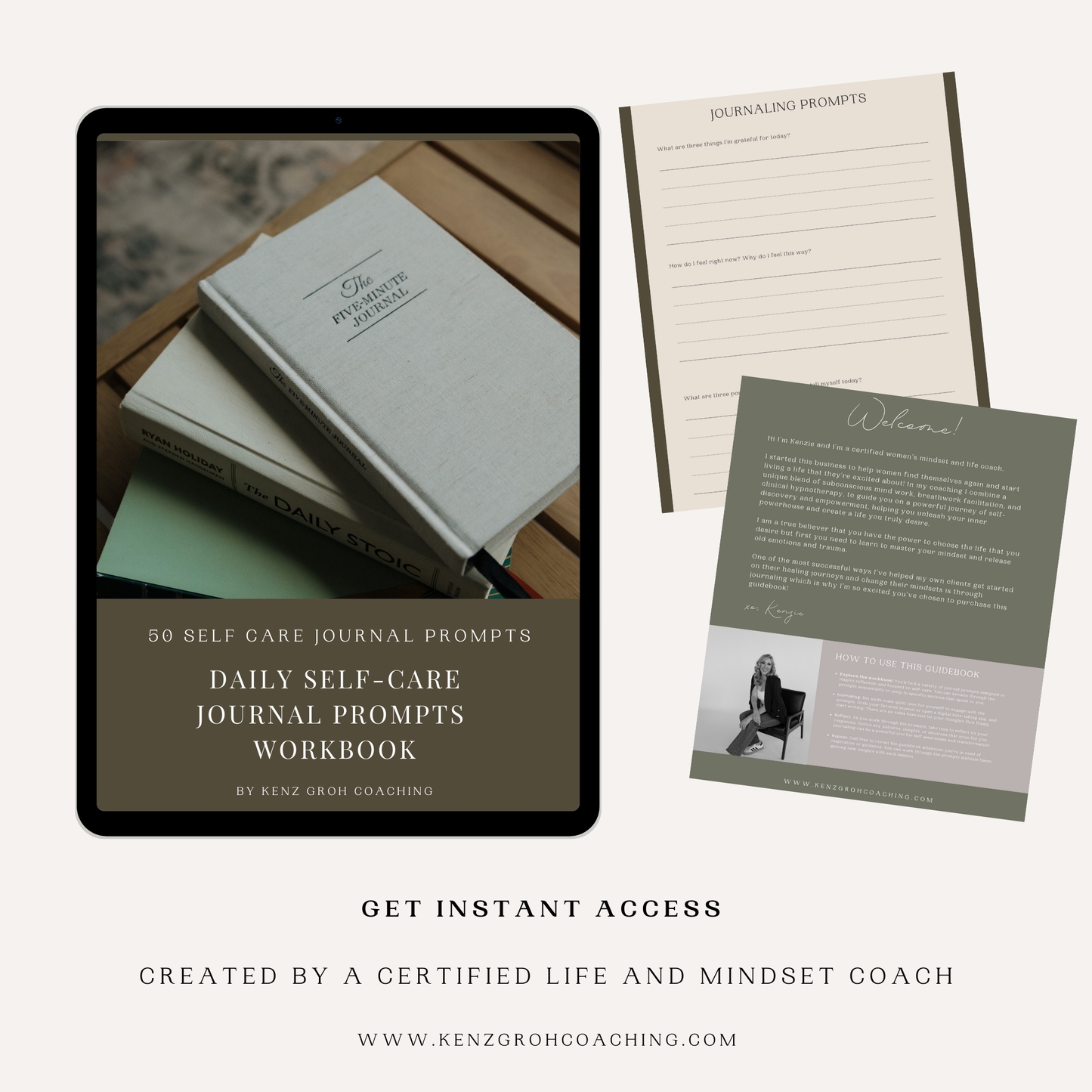 50 Daily Self-Care Journal Prompts Workbook